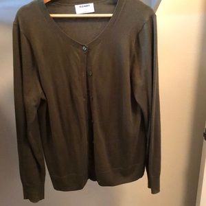 Olive green cardigan